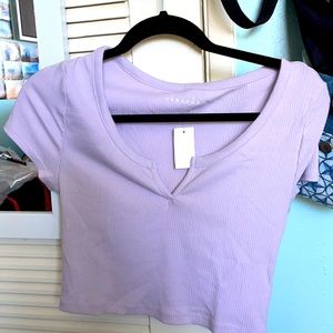 aeropostale purple crop top